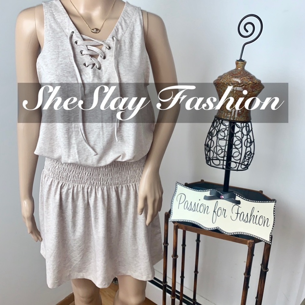 Beige Therapy Dress (med)🌸